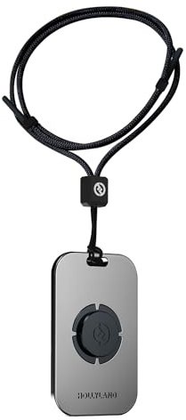 Adjustable Durable Long Neck Lanyard with Magnetic Metal Plate for Hollyland Lark Max Wireless Lavalier Microphone, Black