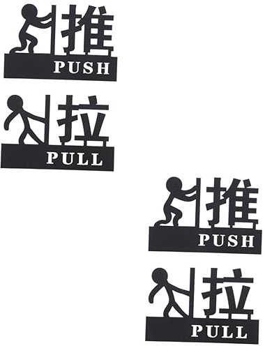BESTonZON 2sätze Acryl Türschild Push-Pull Zeichen Kreatives Design Für Glas Und Schiebetüren Einfache Installation Für Geschäfte Restaurants Und Büros Langlebig Und Vielseitig