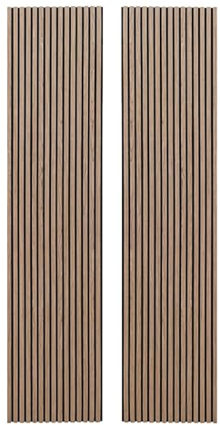 KAISER PLASTIC®® - Pannelli acustici, colore: noce, pannelli da parete in diversi formati, pannelli lamellari in legno e feltro, rivestimento moderno (150 x 40 cm)