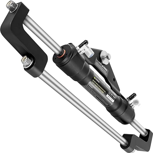 VEVOR Hydraulischer Lenkzylinder 300 PS, hydraulische Lenkung vorne montierter hydraulischer Außenbord-Marine-Lenksatz ohne Hydraulikschlauch und Helm für Außenbord-Boots-Lenksystem