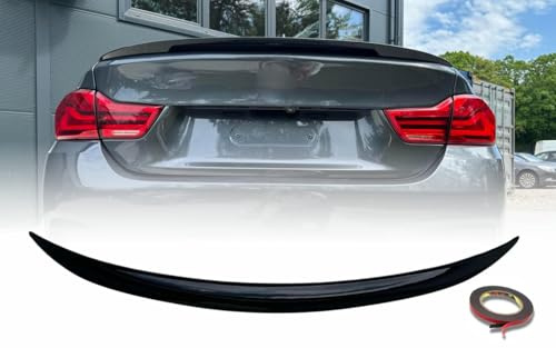 MpTuned Heckspoiler passend für 4er F36 Gran Coupe 2014–2020, Spoiler Lippe Kofferraum Performance Stil, ABS Kunststoff, Schwarz Glänzend, Sport Design, Einfache Installation