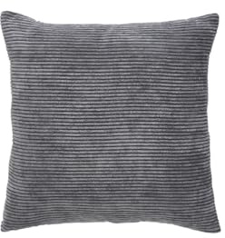 andiamo Kissen Emy in Cord-Optik - Sofakissen mit Füllung Bezug - Zierkissen Dekokissen Kopfkissen 40 x 40 cm dunkelgrau