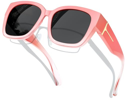 KANASTAL Überzieh Sonnenbrille über Normale Brille | Übergröße Überbrille für Brillenträger, Polarisiert, Übersonnenbrille Damen Herren, UV400 Schutz, Fit Over, Leichtes TR90