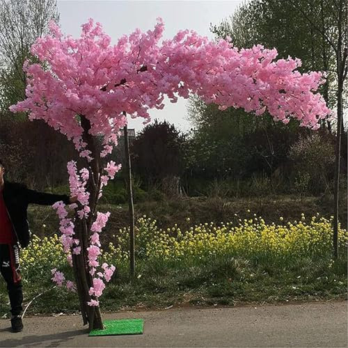 GEJLELDS Künstliche Kirschblütenbäume,Künstlicher Rosa Kirschbaum,Für Zuhause,Hochzeit,Party,Garten,Büro Dekoration,Künstliche Große Pflanze,Gefälschte Ranken Blumen,1.8x1.2m