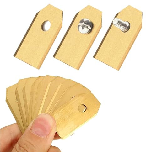 lvifloae Lames de Tondeuse à Gazon robotisée Lames de Tondeuse à Gazon automatiques avec 1 Paquet d’Accessoires à vis, Lames de Tondeuse de Jardin en Acier Inoxydable, 45 pièces