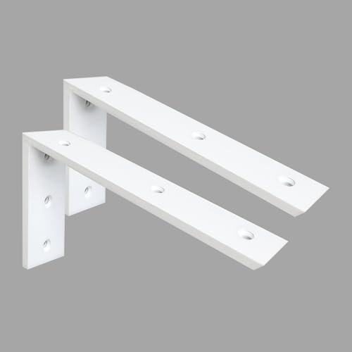 Arbeitsplattenstütze, 30,5 cm, strapazierfähig, 0,95 cm dick, weißer Granit, 30,5 x 15,2 x 6,3 cm, Regal-L-Halterung, Kamin-Korbels für Quarz/Granit/Holz/Beton/Laminat-Arbeitsplatten