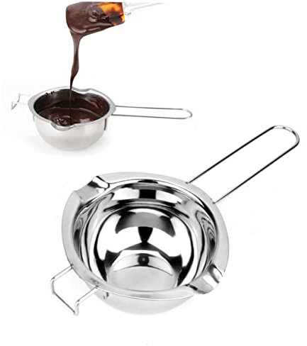 COLLBATH fonte de chocolat marmite à chocolat moule à beurre fondu creuset au bain-marie fondoir de cire petit bain-marie double fondoirs de chocolat creuset pour le chocolat Silver