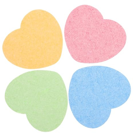Healeved 20stücke Gesichtsschwämme Zum Waschen Der Gesichter Gesichtsreinigungsschwamm Aus Weichem Material Peelingschwämme Für Gesicht Und Körper Herzförmige Gesichtsschwämme Für