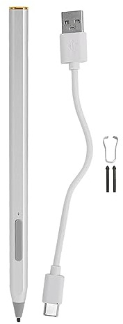 MPP 2.0 Magnetic Stylus Pen with 4096 Pressure Sensitivity, Tilt Active Stylus for HP ENVY x360 Pavilion x360 x360, Rechargeable Digital Pencil (Silver)