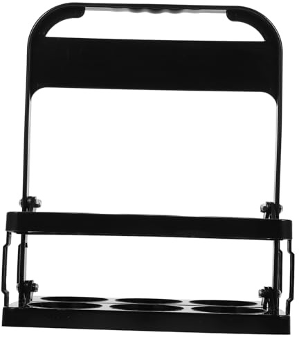 Alipis Porte-bouteilles Support Portable Noir Pliable en Plastique 6 Emplacements Facile à Transporter, pour Bar pour Bouteilles de Bière