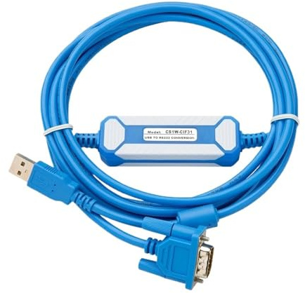 JXCHSWOU CS1W-CIF31 For USB to R232 USB-CIF31 Serial Switch Programming Cable USB-RS232 Optical Isolation Adapter Converter Line(Gold Plated)