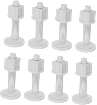 Baluue 8 piezas Tornillos para Fijación de Tapa de Inodoro Plástico para Montaje Superior Fácil Instalación y Desmontaje Rápido para Reparación y Mantenimiento