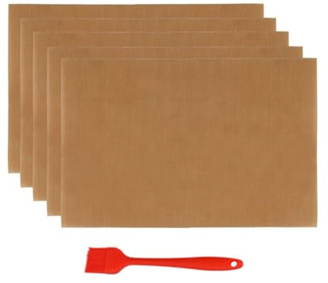 UTTASU Lot de 5 tapis de cuisson pour barbecue - Non réutilisables