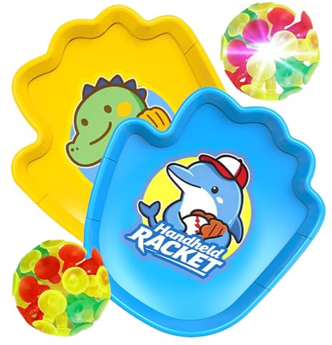 Genérico Toss and Catch Ball Set,Outdoor Throwing Toy | Light-Up Toss and Catch Ball Game Set - for Kids Boys Girls Beach Yard Playground Outside Birthday Christmas Stocking Stuffer