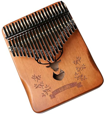 Piccolo pianoforte a pollice in legno naturale con 21 pulsanti per suonabilità delicata e toni acustici caldi, perfetto come strumento musicale in viaggio o a casa