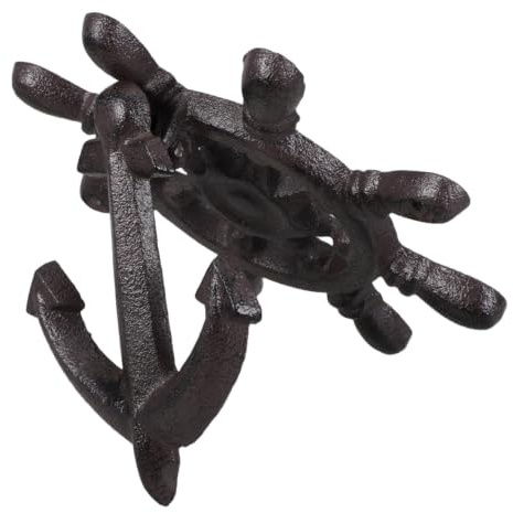 INOOMP Robuster Türklopfer aus Eisen im Vintage Stil mit Ankerform Vielseitig Einsetzbar als Schrankgriff oder Möbelbeschlag Hochverschleißfest für Rustikale Einrichtung