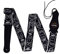 Rayzm Gitarrengurt/Bass Gurt, Polyester Tragegurt für Akustik/Elektro Gitarre oder Bass Inclusive Plektrum Halter und Coolem Totenkopf-Design, 5cm Breit, Länge von 97 bis 155cm Verstellbar