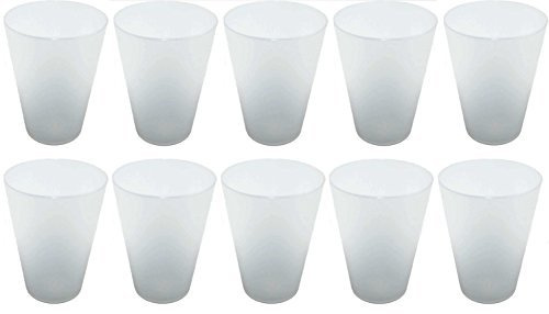 S&S-Shop 100 Plastik Trinkbecher 0,4 l - transparent - Mehrwegtrinkbecher/Partybecher/Becher