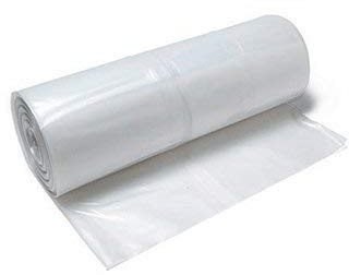 Norkan Clear Plastic Poly Sheeting - 6 mil - 20' x 100' - Translucent Heavy-Duty Waterproof Vapor Barrier for Construction, Painting, Landscaping, and DIY Projects
