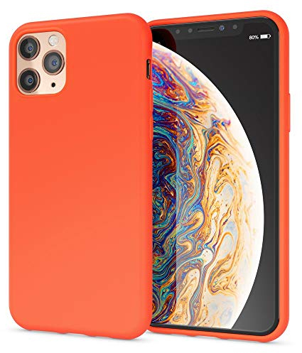 NALIA Neon Hülle kompatibel mit iPhone 11 Pro, Ultra-Slim Silikon Handyhülle Soft Case Phone Cover Stoßfest Dünn, Weiche Gummi Schutzhülle Handy-Tasche Backcover Bumper Etui Schale Skin, Farbe:Orange