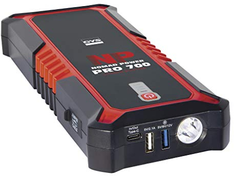 GYS, Nomad Power Pro 700, Starter/Booster Lithium-Akku, tragbar, 2000 A, Fahrzeuge 12 V (Motorrad, Auto, Nutzfahrzeuge), sicherer Start, externer Akku 6 Ah (PowerBank), LED-Lampe, LCD-Display