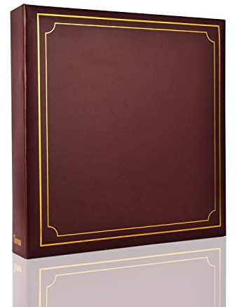 Arpan Extra-Large 3-Ring Binder Self Adhesive Photo Album 20/Sheets 40/Sides (Burgundy Album)