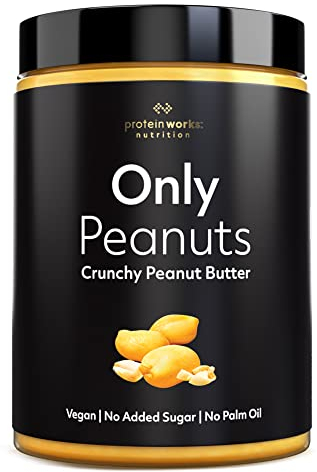 Protein Works - Peanut Butter, All Natural Nut Butter, No Added Sugar, Palm Oil Free, Vegan, Protein Rich Peanut Butter, Crunchy, 990g