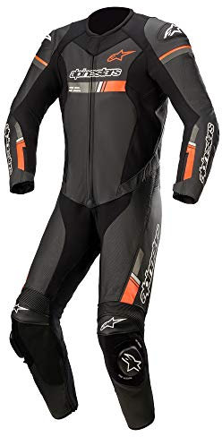 Alpinestars GP Force Chaser 1-Teiler Motorrad Lederkombi Schwarz/Rot 52