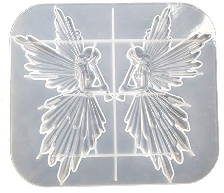 MEIKONG DIY Kristall Epoxidharz Form Mädchen Mit Flöte Engel Spiegel Glänzende Silikonform, DIY Silicone Molds Handmade Crafts Tools, Schöne Praktische Silikonformen Handgefertigte Kunstwerke