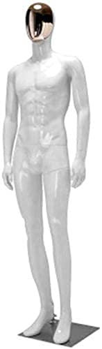 EIIDJFF Schneiderpuppe Mannequin Männliches Model Dummy Window Mannequin mit goldenem Gesicht für Schneiderbekleidungsgeschäft 519