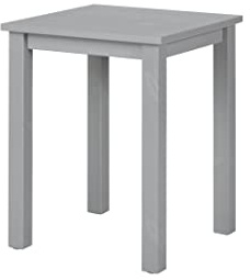 Inter Link - Beistelltisch Holz - Kleiner Tisch aus Kiefer Massivholz mit Natürlicher Maserung - FSC-Zertifiziert - Holztisch als Couchtisch, Sofatisch, Wohnzimmertisch - 45 x 45 x 55 cm - Grau