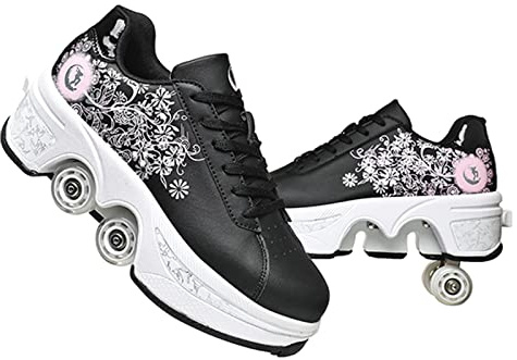 Roller Skate Shoes Rollschuhe Schuhe Mit Rollen Skateboardschuhe,Inline-Skate, verstellbar Damen Schuhe mit Rollen für mädchen