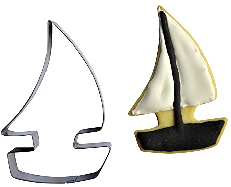 BekkiB - Molde para galletas velero aprox. 9 cm, cortador de galletas de acero inoxidable, apto para lavavajillas - 88077