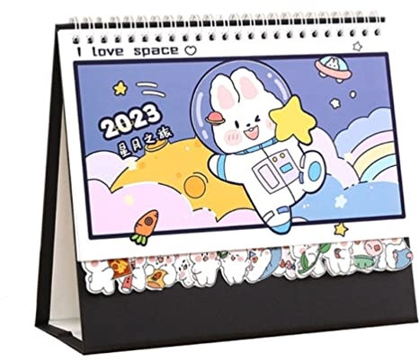 AAPIE Einfacher Tischkalender 2023 Schöner Kleiner Tischkalender Lustiger Kalender 2023 für kreative Tischdekoration