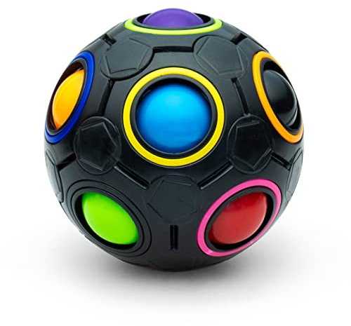 Original Regenbogenball | Logikball in Schwarz | Puzzlespiel für Kinder und Erwachsene ab 6 Jahren | trainiert und fördert räumliches und logisches Denken