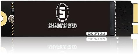 S SHARKSPEED SSD 256Go pour MacBook Air 2012 A1465(EMC2558) A1466(EMC2559) Disque Dur SSD Interne (MacOS préinstallé)