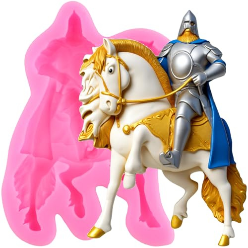 XMOLDNMS Moules en silicone style européen rétro chevalier mythologie grecque antique pour décoration de gâteau, décoration de cupcakes, bonbons, chocolat, pâte à sucre, argile polymère