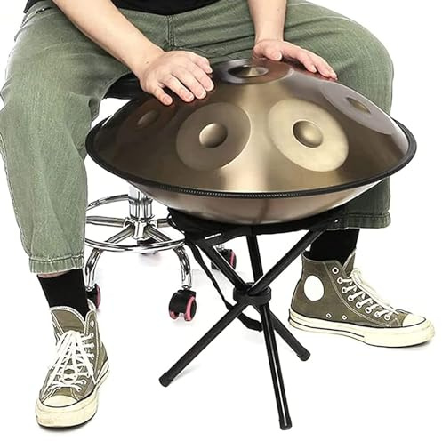 22 Zoll Handpan-Trommel, 9 Notes Stahlhandtrommel, 432 Hz, Mit Handpan-Ständer, Handpan-Etui, Für Meditation, Yoga, Musikunterricht.