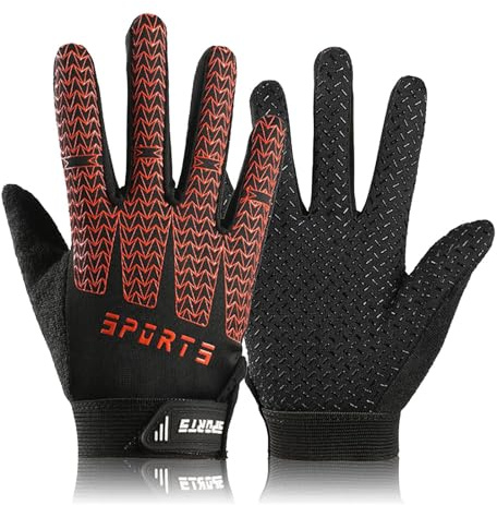 aifitbre Kids Bike Gloves - Full Finger Breathable Biking Gloves Cool Ice Silk Anti-Slip for Child Cycling Climbing Riding Biking Outdoor Sports