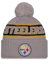 New Era Pittsburgh Steelers NFL 2024 Sideline Sport Knit Grau Bommelmütze - One-Size