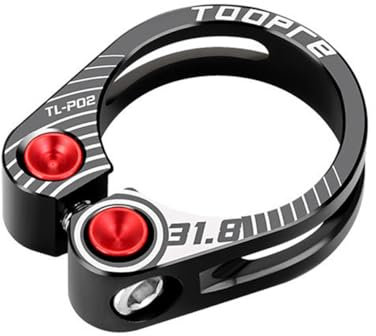 HOUSON Fahrrad Sattelklemme, Fahrrad Sattelstützenklemme Sattelkloben für Faltrad Mountainbike Rennrad Fahrrad Schwarz 31.8mm