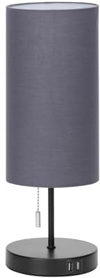 Blendend Lámpara de mesa de metal con conexión USB*2 y casquillo E27, ideal para iluminar espacios de trabajo y decoración moderna.