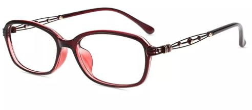 firmoo Blaulichtfilter Lesebrille Damen Rechteckige Rahmen Hohle Metall Akzente lesebrille Anti Blaulicht Lesehilfe Sehhilfe Brille TR90