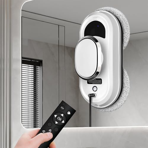 HXYLS Robot lavavetri, Robot lavavetri aspirante e anticaduta di Grandi Dimensioni, Telecomando, per Interni, Esterni, finestre Alte, soffitti, finestre, Piastrelle, bagni