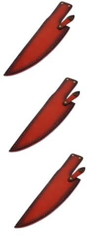 Cabilock 3 Piezas Juego De Cocinero Útil Estuche Para De De Cocina Reutilizable Seguro Funda De Cocina El Cortar Cuero Regenerado Brown