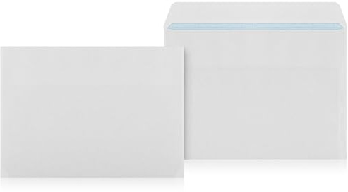 LOGIC PACK 100 Briefumschläge C6 Weiß, haftklebend, ohne Fenster, 75g/m² | Diskreter Versand, blickdichter Innendruck, Starker Verschluss, stark haftklebend, ideal für Dokumente, Rechnungen, Briefe