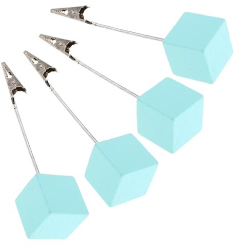 SEWACC 4pcs Memo Folder Note Clip Stand Clip Photo Holder Memo Pad Block Card Display Stand for Desktop Place Card Holders for Office School