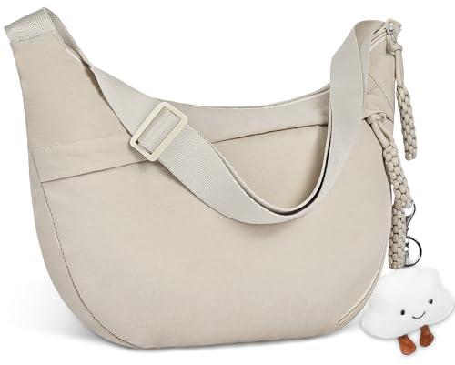 Aucuu Borsa a Tracolla Spalla, Borsa a Tracolla Mezzaluna da Donna, Borsa a Spalla con Pendente, Messenger Crossbody Bag per Shopping Viaggio