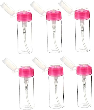 BESTYASH Flacon De Dissolvant Pour Vernis à Ongles Pompe 6 Pièces 100 Ml Transparent Usage Cosmétique Personnel