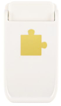 Vaessen Creative Heavy Duty Punch Puzzle Ø 1 (Ø 2.5 cm) -Hole Cutter for Thick Materials, Shrink Paper, Card Making, Scrapbooking and Crafting, White, ø2,5cm